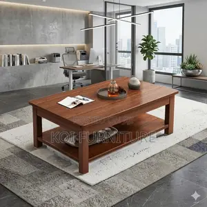 Coffee Table; Mahogany Premium Office Polished Coffee Table