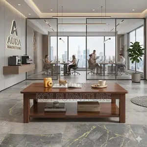 Coffee Table; Mahogany Premium Office Polished Coffee Table
