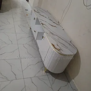 New Oval White Tv Stand