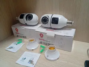 Premium Dual Lens Bulb CCTV Camera With Night Vision