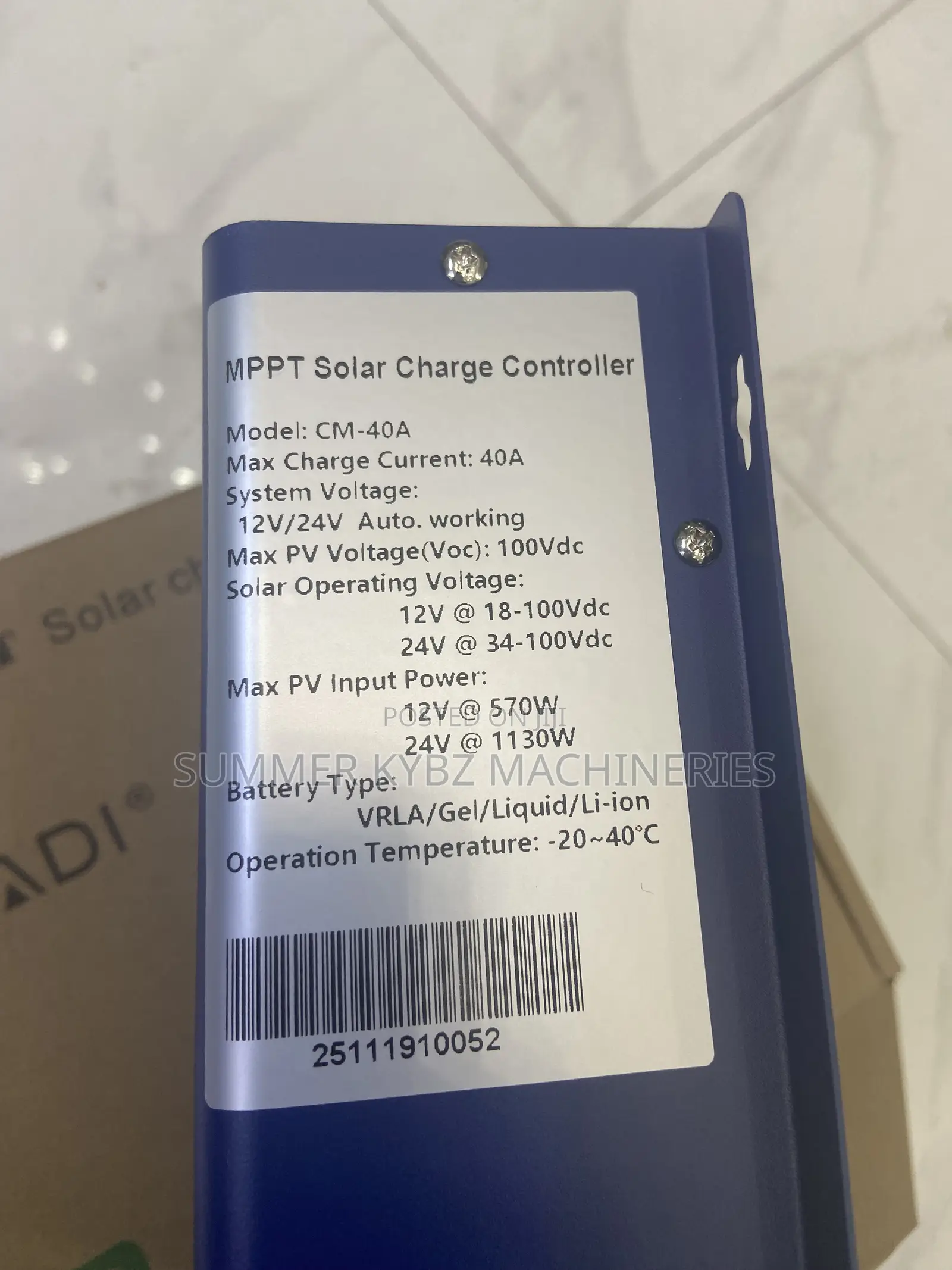 Snadi MPPT Solar Charge Controller 40a