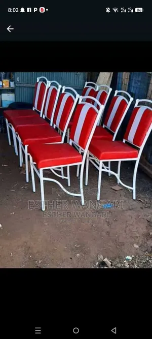 Red and White Hotel Chairs