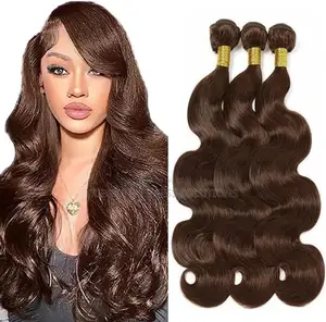 Brand New Chocolate Brown Human Hair Bundles (16", 18", 20")