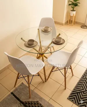 Top Glass Dinning Set 3 Sitter