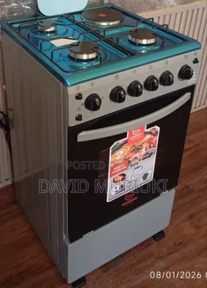 Eurochef Free Standing 3 Gas Burner +1 Electric Cooker +Electric Oven