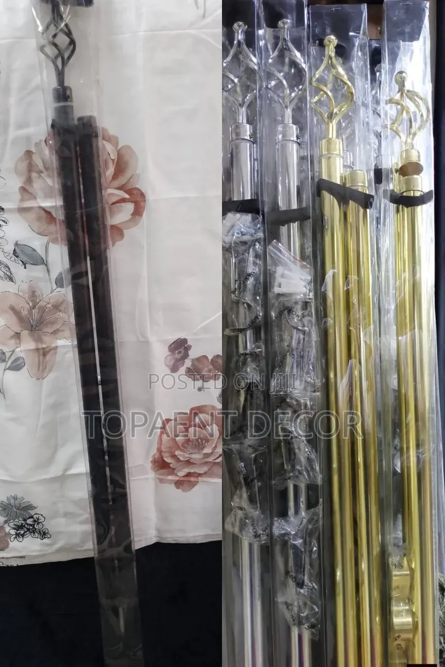 3m Adjustable Window Curtain Rods With Accessories