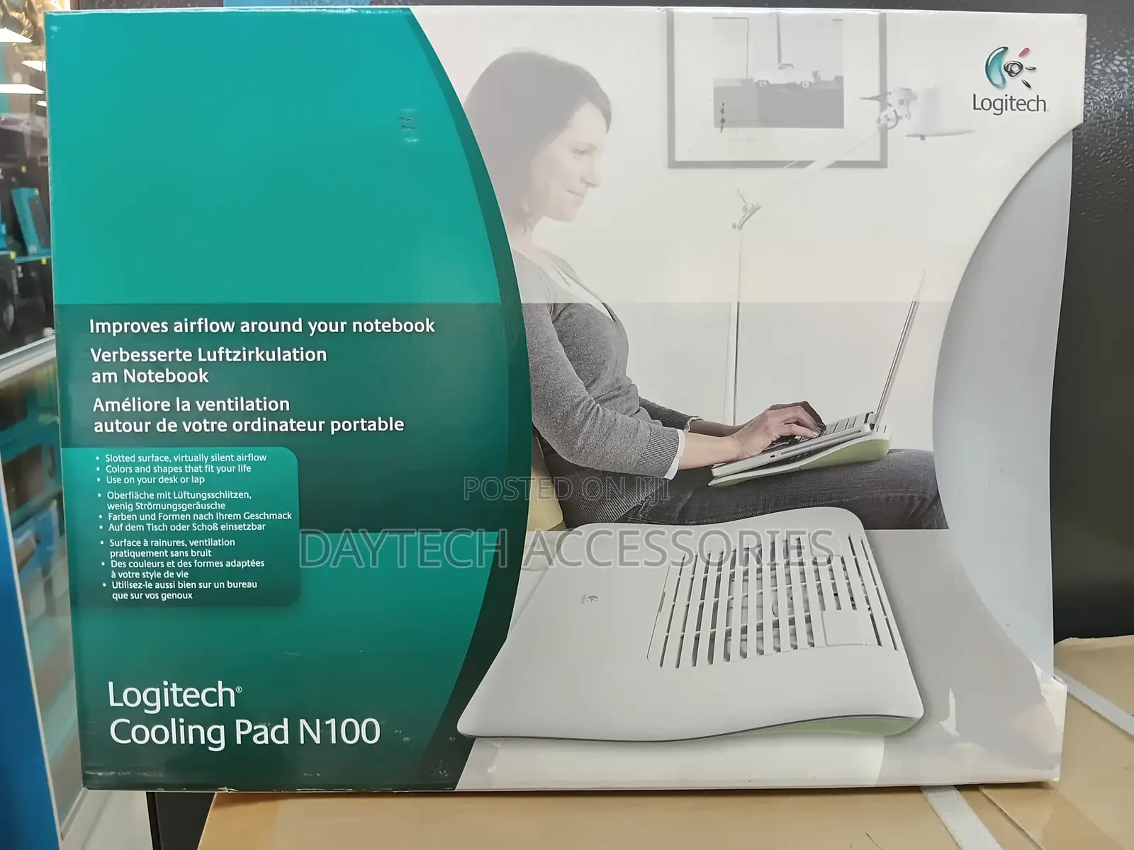 Logitech Cooling Pad N100 Usb Power Quiet Fan Low Power Consumption.