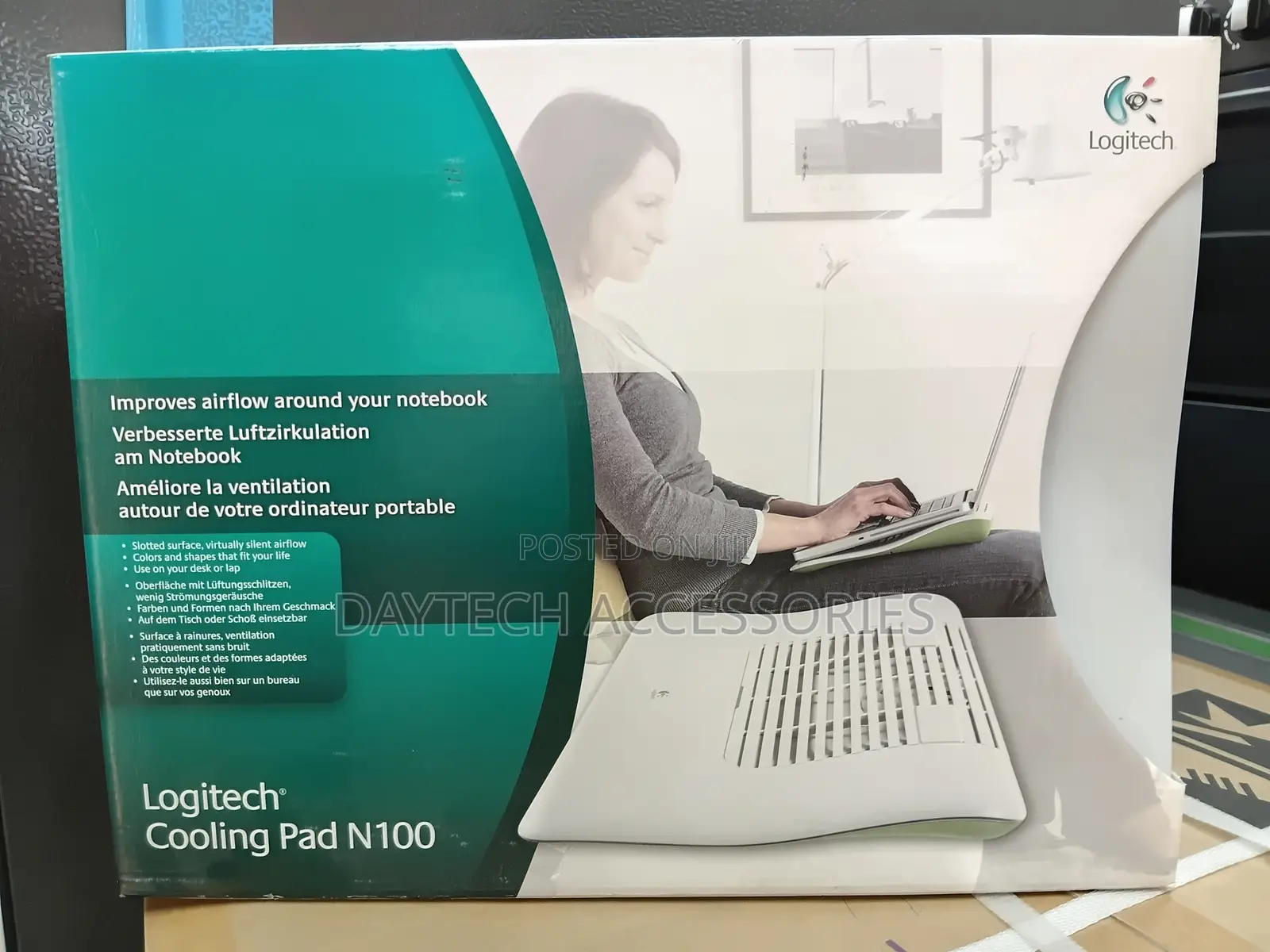 Logitech Cooling Pad N100 Usb Power Quiet Fan Low Power Consumption.