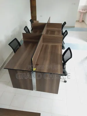 6way Workstation MDF With Mesh Chair Combined