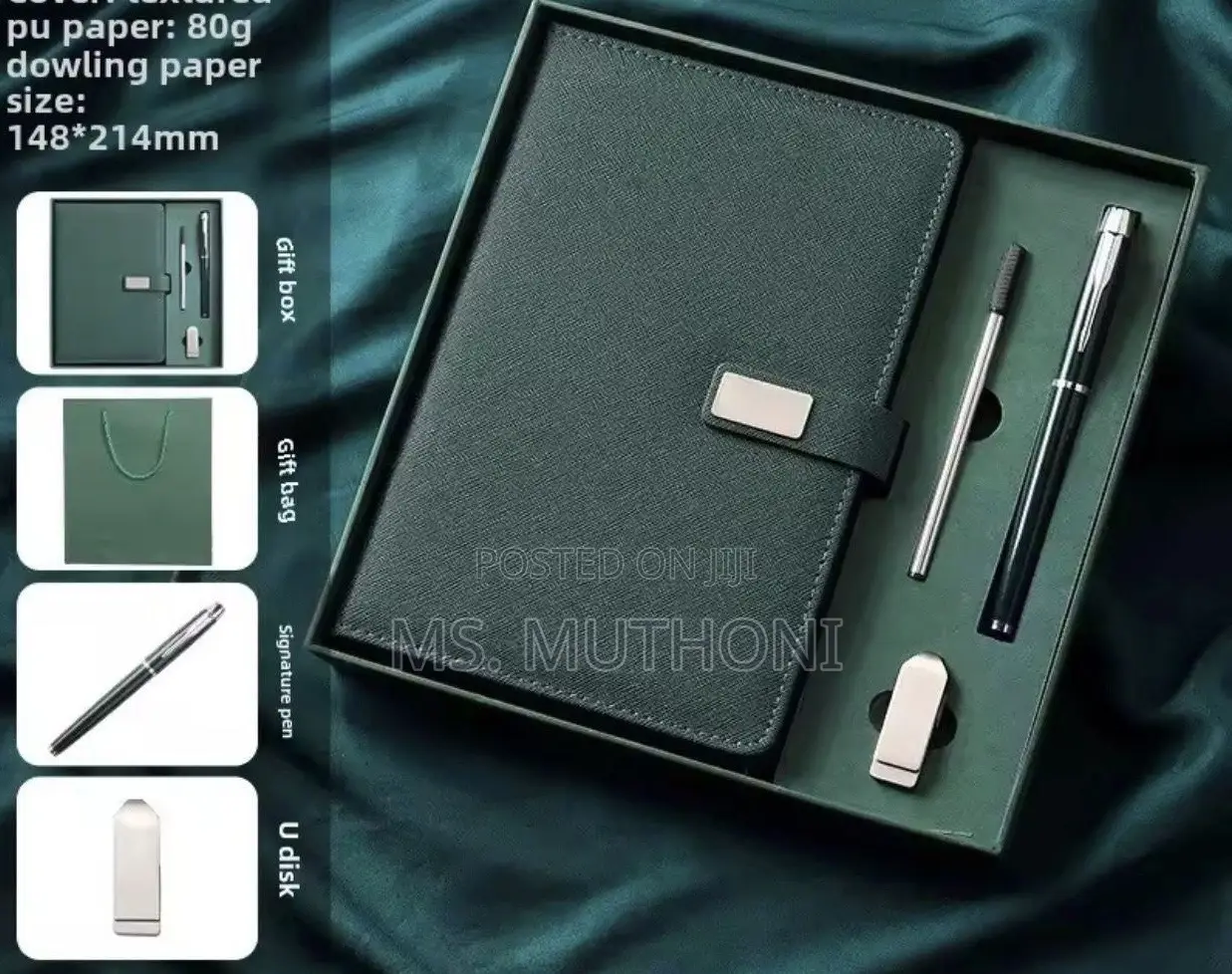 Personalized Leather Journal Gift Set*