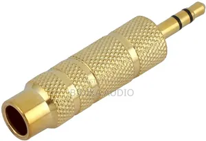3.5mm Stereo Male Mono Connector to 6.0mm Mono Female Adapter