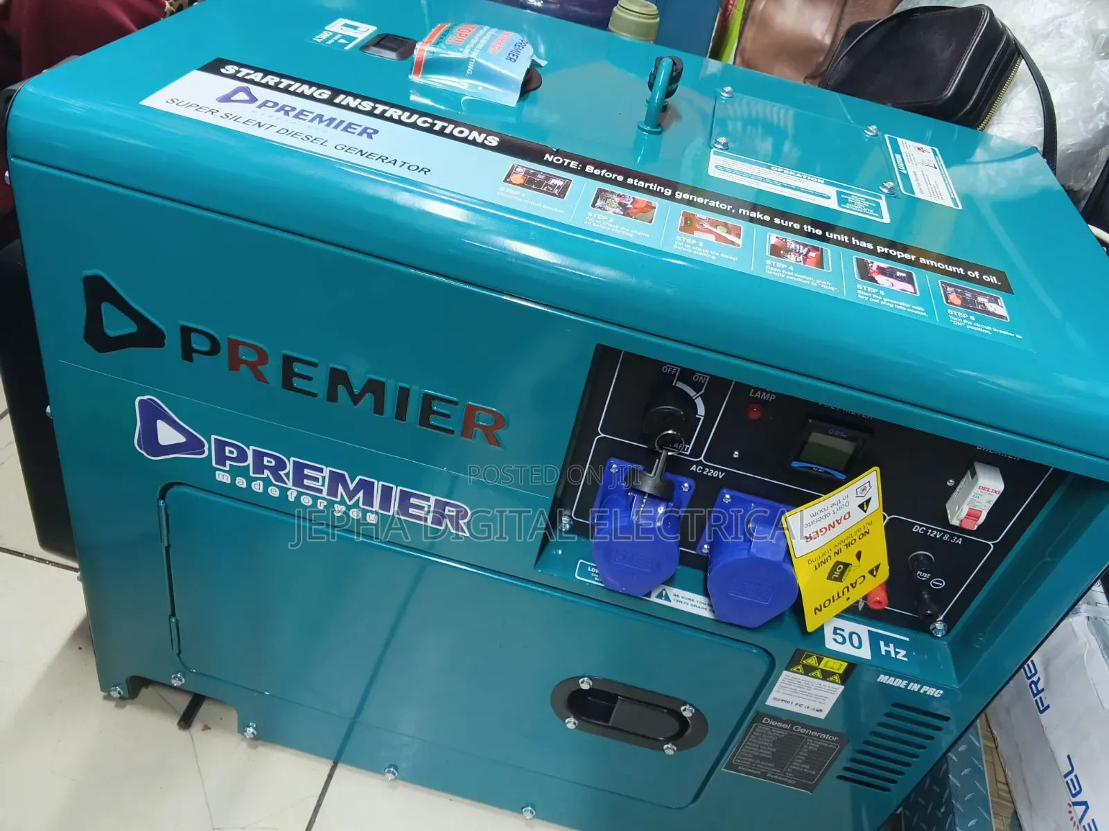 10 Kva Single Phase Diesel Premier Generator Machine