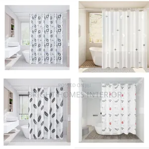 White Designs Shower Curtains Available