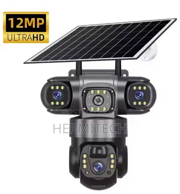Solar-Powered Outdoor Security Camera System