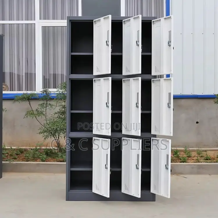 Metallic 9 Locker Cabinet.