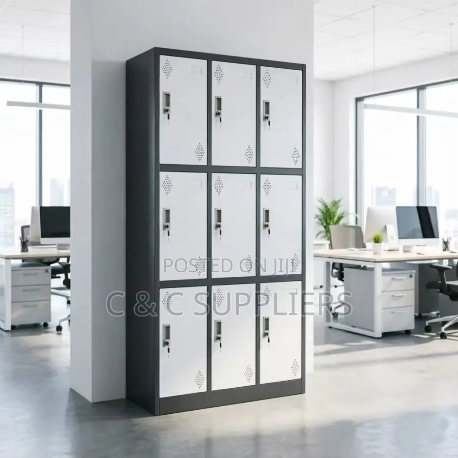 Metallic 9 Locker Cabinet.