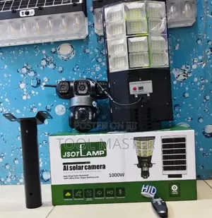 1000watts Ai Triple Lens 4g Solar Camera With Solar Street Light
