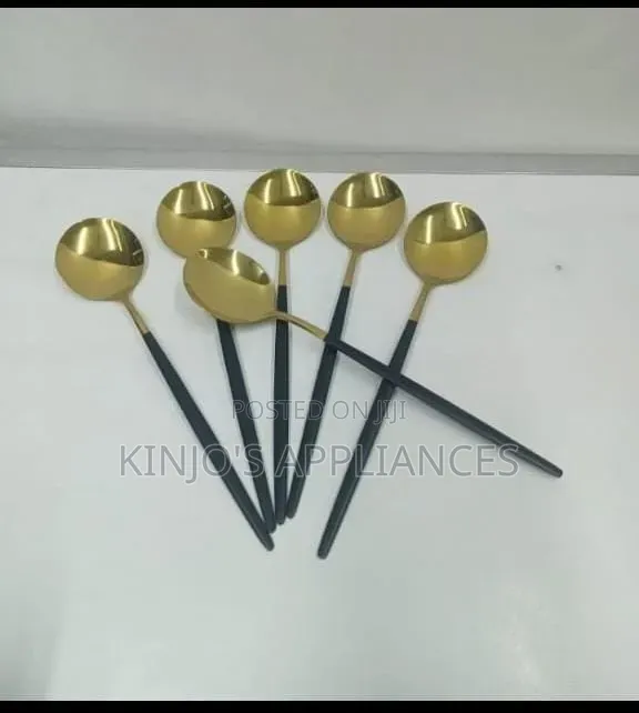 6pcs Gold Soup Spoons