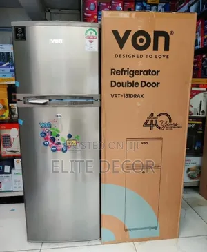 Von 181l Double Door Fridge – Direct Cool Inox | Energy Saving