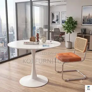 Coffee Table; Round Edge Marble Coffee Table