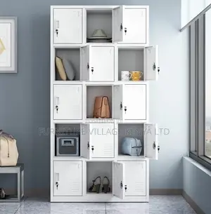 Modern 15-Locker Office Steel Cabinet