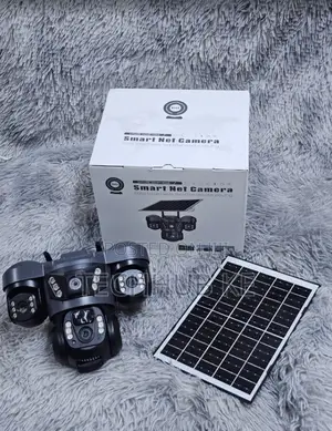 V380 Pro Triple-Lens Wifi Solar Camera With Solar Panel Camera CCTV