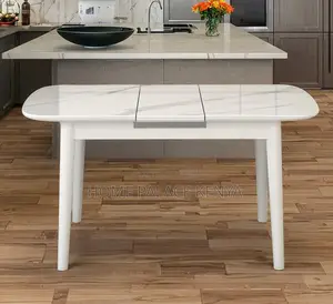 Dining Table: Adjustable Extendable Marble Dining Table
