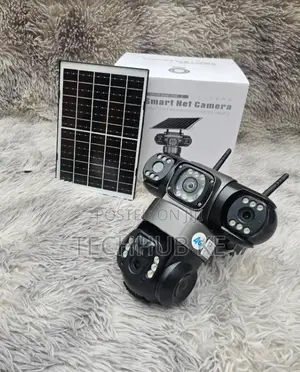 Wifi Solar Powered Triple Lens PTZ Camera V380 Pro