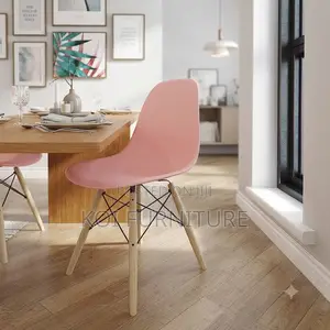 Dining Chairs; New Modern Eames Chair With Wooden Sturdy Legs