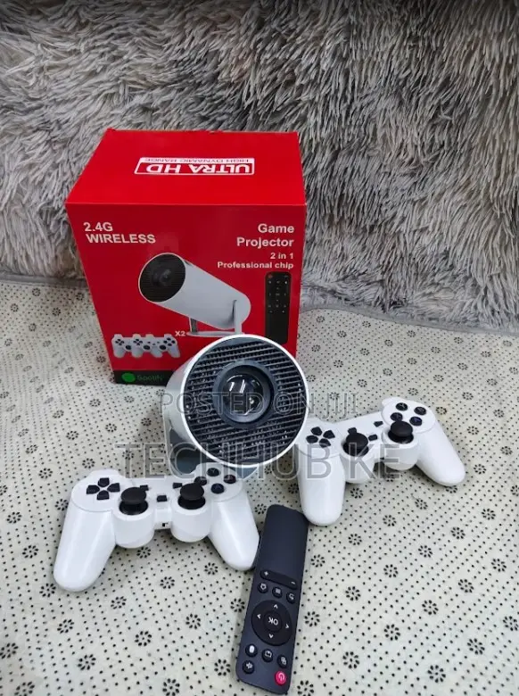 Hy300 Game Projector Android 13 With Wireless Gaming Controller 720p