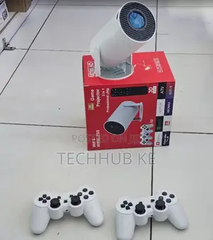 Game Projector Hy300 2in1 Projector With 2 Wireless Game Controllers