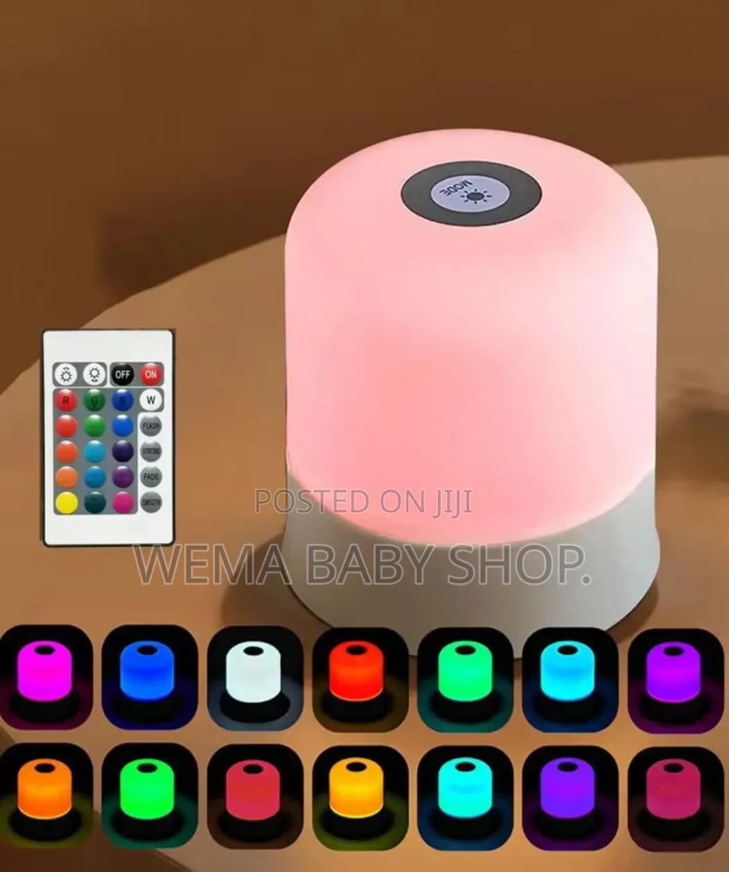 Remote Controlled 16-Color RGB Led Night Light/Nursing Night Light