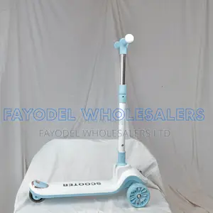 Kids 3-Wheel Scooter – Adjustable Height (Blue White)