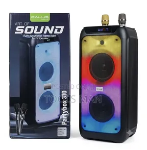 Calus Partybox 310 Portable Speaker With 2 Wireless Mics.