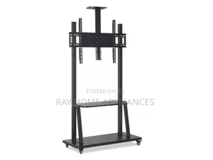 Mobile Tv Trolley Stand With Wall Mount Fits 32-75 Inches Tv