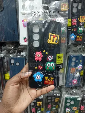 Black Silicone Fashion Case Designed for the Infinix Hot 50 Pro Plus