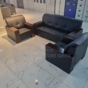 5-Seater Modern Leather Sofa Set.