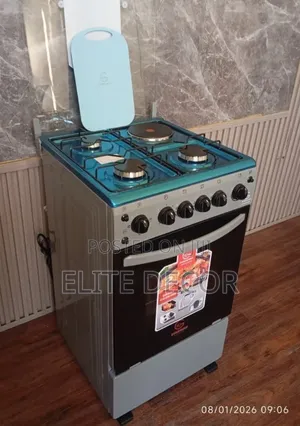 Eurochef Free Standing 3 Gas Burner +1 Electric Cooker