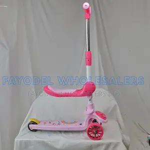 Super Baby Pink 3-Wheel Scooter With Seat