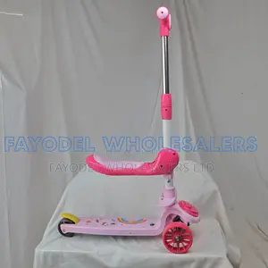 Kids Pink Scooter With Removable Seat