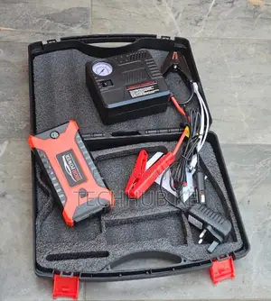 Car Jump Starter With Portable Air Pump Emergency Usb Power Supply