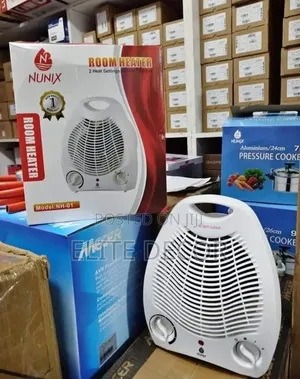 Nunix 2000w Fan Heater – Adjustable Thermostat, Cool/Warm/Hot Air