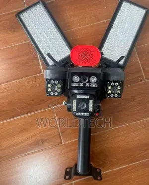 4-Lens Solar Camera Street Light With Siren