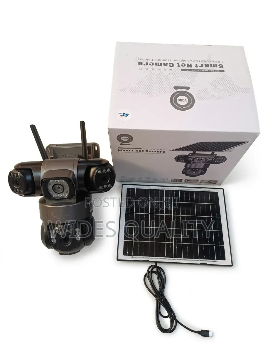 V380 Pro 4g Solar Security Camera Triple-Lens