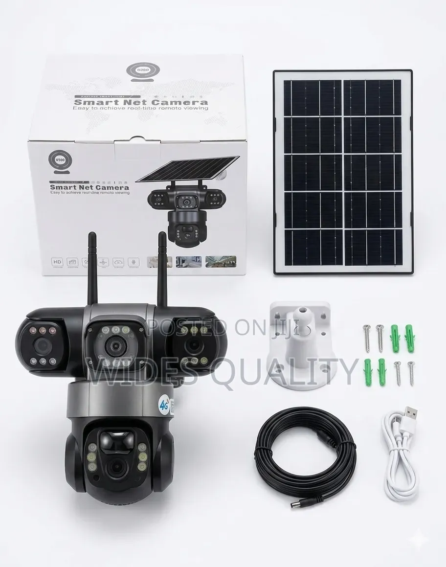 V380 Pro 4g Solar Security Camera Triple-Lens