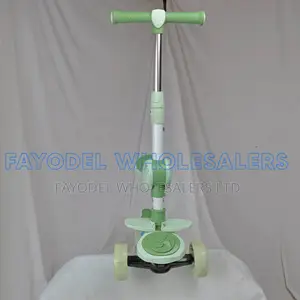 Adjustable Green Kids Scooter With Removable Seat
