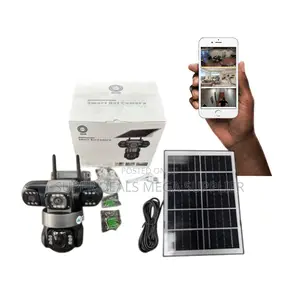 Humanoid Detection 4g PTZ Multiple Lens Loud Siren Alarm Solar Camera