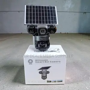 Human Movement Detection 4g PTZ Multiple Lens Siren Alarm Solar Camera