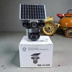 Instant Alerts 4g PTZ Rotating Multiple Lens Siren Alarm Solar Camera