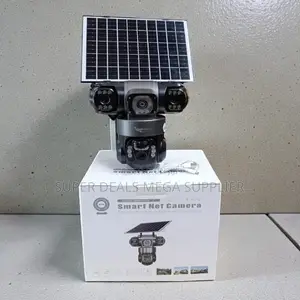 Ip66 Rated Water Proof 4g PTZ Multiple Lens Siren Alarm Solar Camera